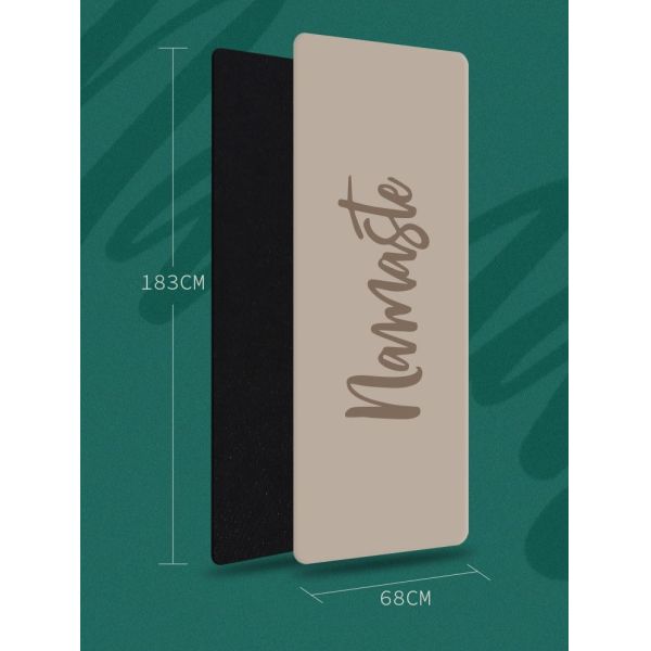 5mm Printed Pu Custom Eco Friendly PU Rubber Pilates Yoga Mat With Namaste Logo