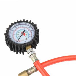 China Digital Tire Inflation Gun Red And Black Hose Color With Pressure Gauge on sale