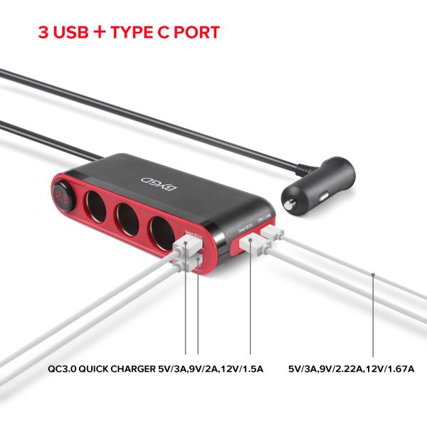 Fast Electric Car Ev Charging Station Display Car Adapter Charger With Charging For Phone For Cell Phone Car Charger Inverter