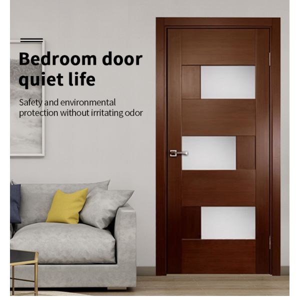 Luxury Style Top Quality Black Color Bright Painting Side Glass Fixed Panel Front Pivot Door with Stainless Steel Handle