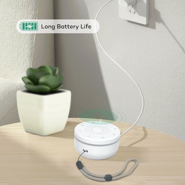 Portable White Noise Machine with 30 Sounds and Rechargeable Battery