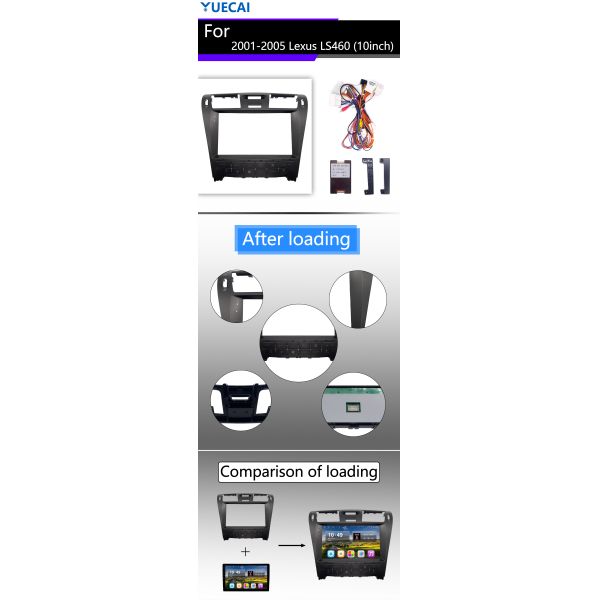 LS460 Lexus Android Head Unit Car Stereo 10 Inch For 2001-2005