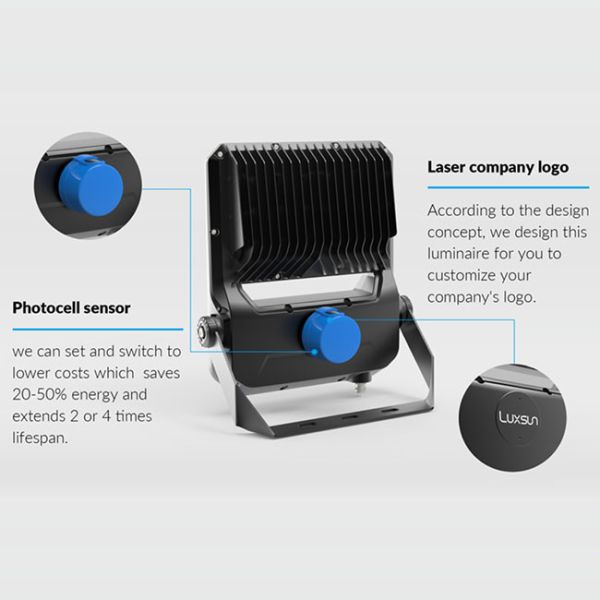 LED Outdoor Floodlight Tennis Court Lighting 50W to 280W Small wattage Sports Pitch Luminaire OpSky