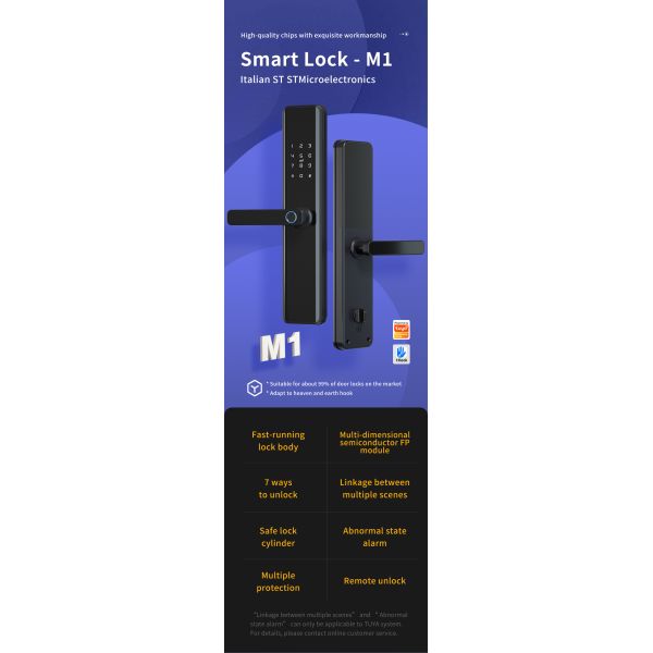 Smart Fingerprint Door Lock Security Intelligent With APP Unlock Keyless Entry Keypad