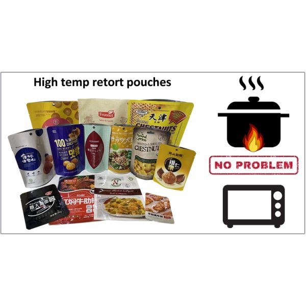 Microwave High Temperature 121-135 Degree Retort Pouch for Ready Meal Meat Beans Rice Custom Print