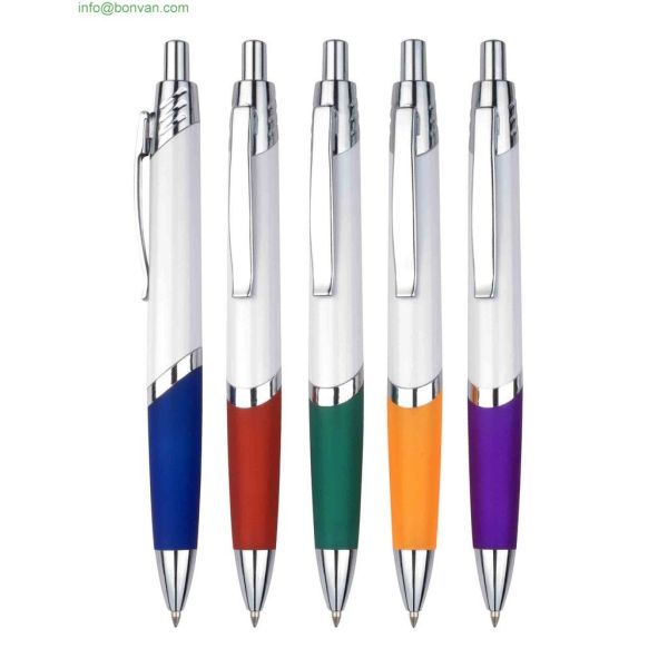 plastic black color click ballpoint pen,push style retractable gift logo ballpoint pen