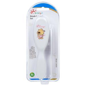 Cheap White ABS Nylon Adult Baby Infant Comb And Brush Set wholesale