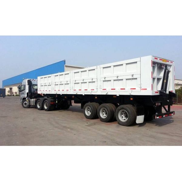 3 Axle CIMC Drop Side Gravel 30T Tipper Semi Trailer