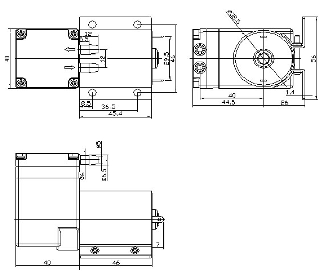 3V Vacuum Suction DC Motor Pump High Grade Portable Plastic Long Life Span