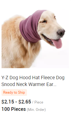 Y-Z Custom Pet Clothing Hats Warm Tassels Winter Wool Neck Ear Warmer Hand Knitted Dog Snood