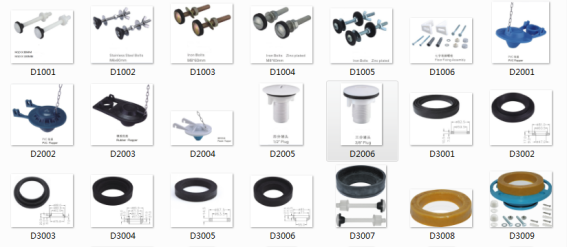 Rubber O-Shaped Gasket For Dark Water Tank Flushing Pipe Anti-Odor And Anti-Leakage