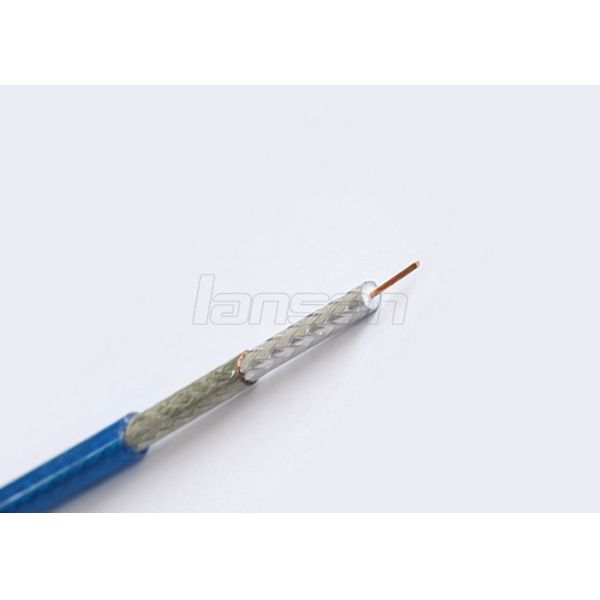 Ohm Coaxial TV Cable Bare Copper / CCS Dual Coaxial Cable With PVC Jacket