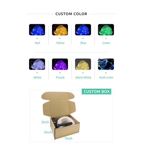 Color Changing Solar Powered Led Strip Lights Waterproof Ip44 Multipurpose String Light