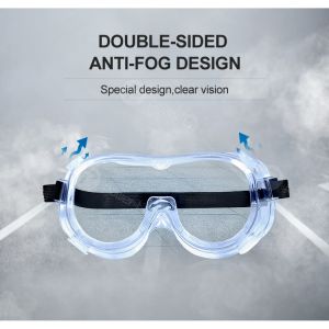 Cheap Splash Resistant PPE Safety Glasses With Soft Nose Piece Elastic Strap wholesale