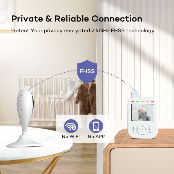 480P Split Screen Baby Video Monitor 2.8 Inch Baby Monitor With Audio For Advertising