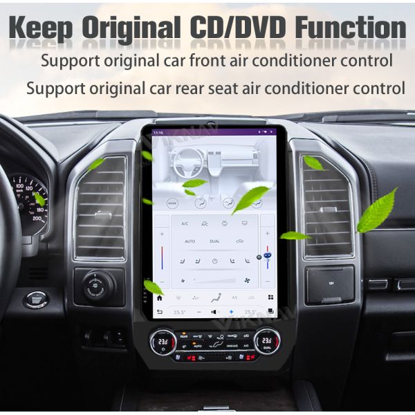 Viknav 14.5 Inch Car Radio For Ford Expedition 2015-2022 Touch Screen Android Auto Stereo Head Unit GPS Nagivation