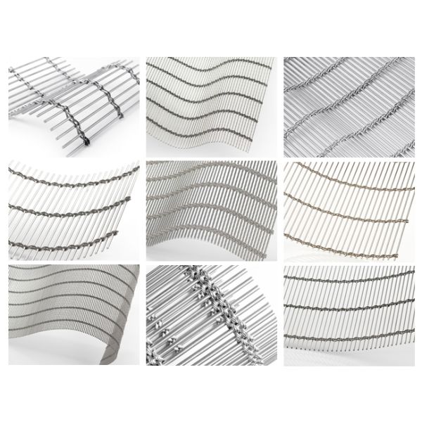 Ss304 Woven Wire Stainless Steel Architectural Mesh Metal Stair Safety