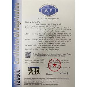 Foshan Shunde KingFord Furniture Co., Ltd Certifications