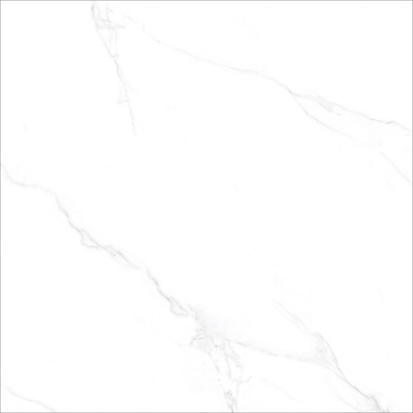 Cararra White Polished Glazed Porcelain Tile Marble Floor Tile 600x600mm