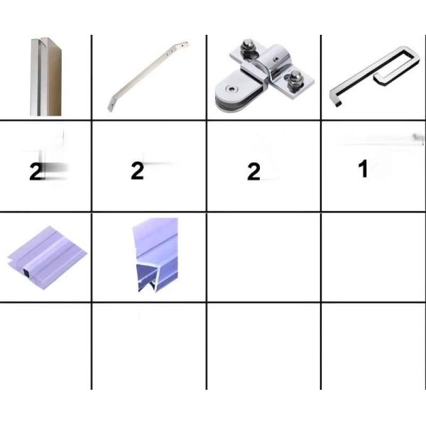 Surface Smooth Shower Glass Hardware Easy Installation Shower Door Fittings