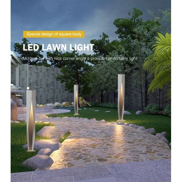 Ip65 5W Lawn Pole Lights For Garden Die Casting Aluminium Case High Brightness