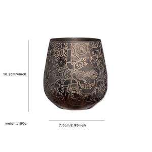 Cyberpunk Style Stainless Steel Wine Glass Tumblers Stainless Steel Stemless