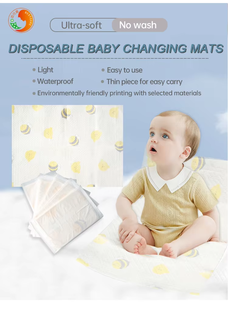 Disposable Biodegradable Urine Under Bed Pad Baby Care Mat Changing Every Absorbent Waterproof Underpad