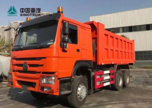 Cheap 20CBM 13R22.5 Tubeless Tyre Sinotruk Howo 6x4 Dump Truck For Ghana In Orange wholesale