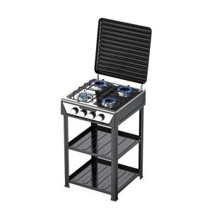 Home Cooking 4 Burner Gas Cooktop Easy Installation With Feet And Safety Valve