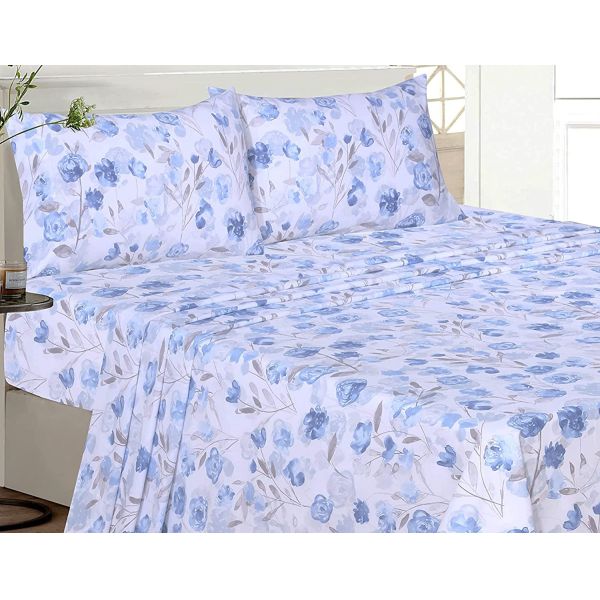 133x72 Woven 100% Cotton Bed Sheets 4 Pcs Bed Sets Organic Cotton Material