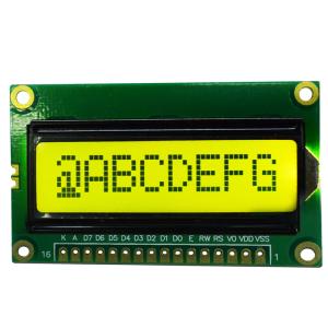 Cheap 1.9" Character Transflective LCD Module 16 Pins Yellow Green Film Positive Display wholesale