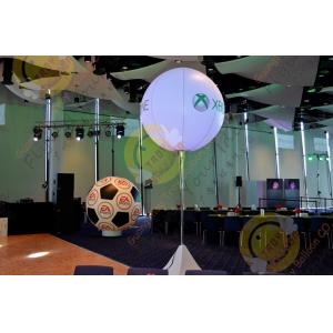 Cheap 2.5m White Attractive Round Inflatable Helium Balloon with RGB LED Lighting wholesale