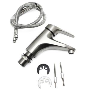 Ceramic Cartridge Stainless Steel Faucet For Bathroom Sink