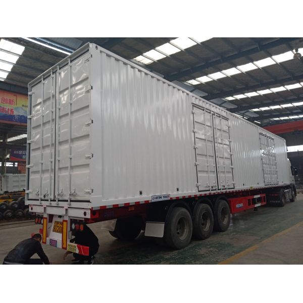 53ft Enclosed Box Cargo Dry Wing Van Truck Semi Trailer with 30-100T Max Payload