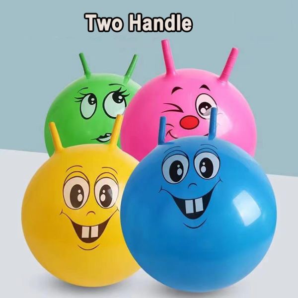Outdoor Fun Essential Unisex Jumping Ball with Fluffy Plush Cover and Rainbow Design