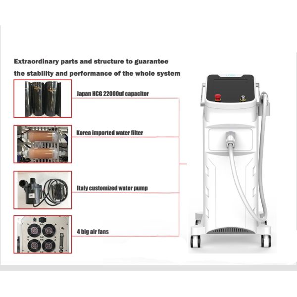 Vertical Shr E Light Beauty Equipment , Japan HGC Capacitors Skin Tightening Machine