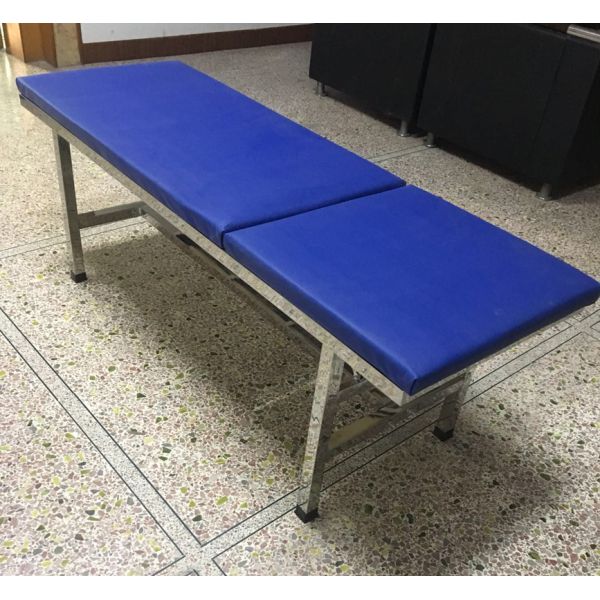 Stainless Steel Patients Adjustable Examination Hospital Recliner Bed With Backrest PU Leather Mattress