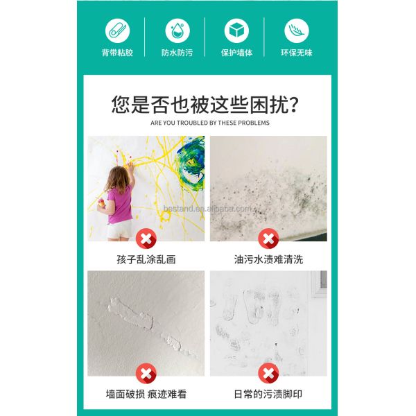 Moisture-Proof Transparent Sticker Kitchen Wall Sticker with Waterproof Glue and Self Adhesive