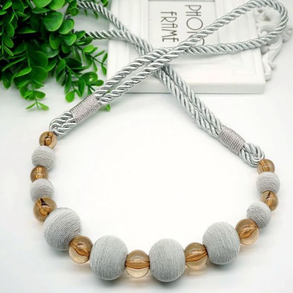 Delicate custom beads curtain tieback for home decoration