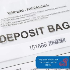 Cheap Clear Deposit Bags, Tamper-Evident Bags, Security Bank Pocket, Transportation | Sequential Barcodes | Tamper-Evident wholesale