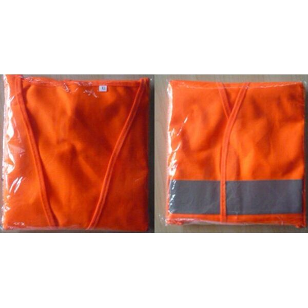 CE EN471 Certified High Visibility Orange Reflective Safety Vests for S-5XL Sizes