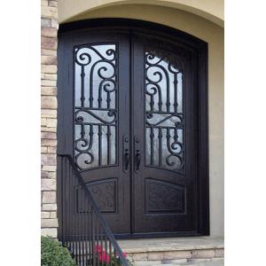 Cheap Arch Top Wrought Iron Double Door wholesale