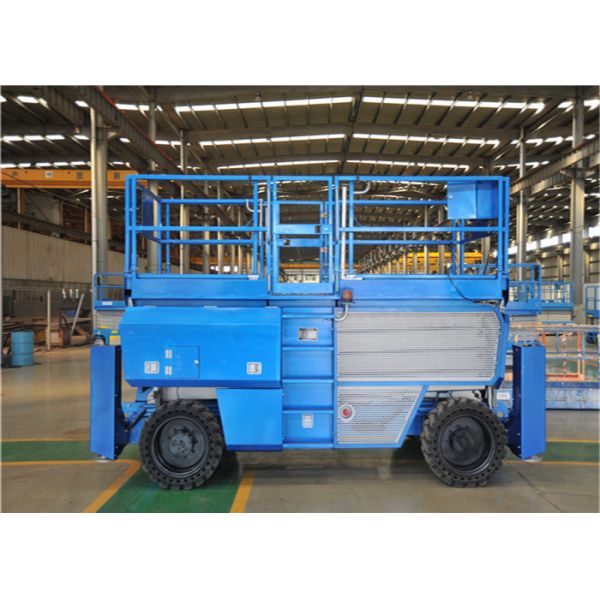GTJN10 1000KG Electric Scissor Lift Four Wheel Braking Emergency Stop