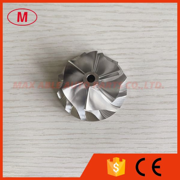 RHF4V 39.34/52.50mm 6+6 blades Turbocharger milling/aluminum 2618/billet compressor wheel for VB17 TOYOTA