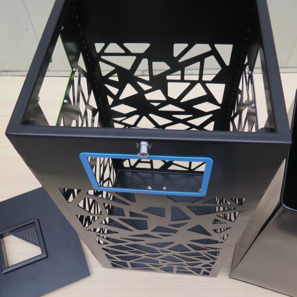 Carved Pattern Sunproof Dia 400mm Steel Outdoor Garbage Cans