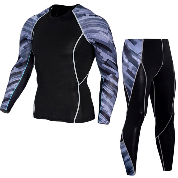 Quick Dry Uv Protection Gym Track Gym Rash Suit Men Sport Set