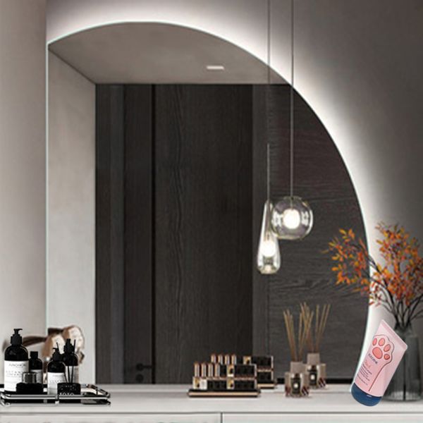 Customized Size Led Touch Bevelled Smart Fitness Bath Backlit Mirror for Salon Makeup