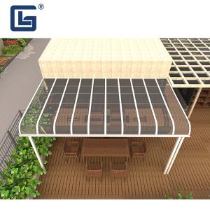 China Anti UV Polycarbonate Lean To Canopy Outdoor Metal Awnings For Commercial Buildings on sale