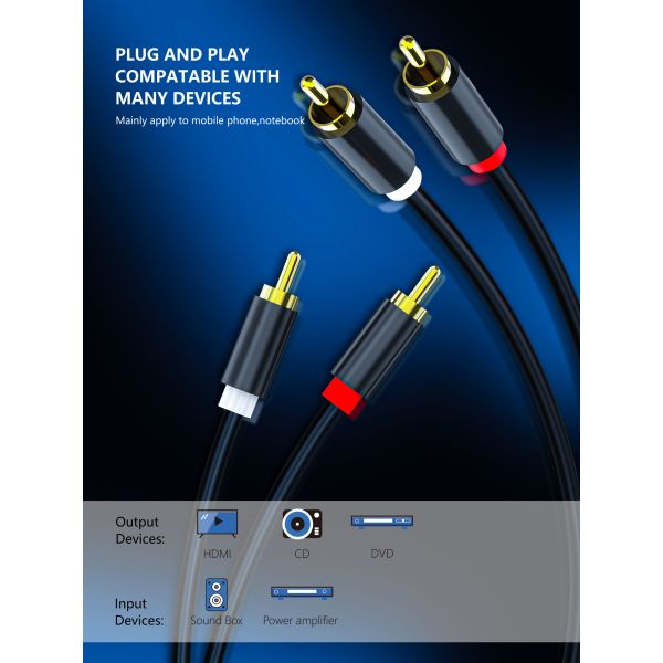 2RCA To 2RCA Audio And Video Cable