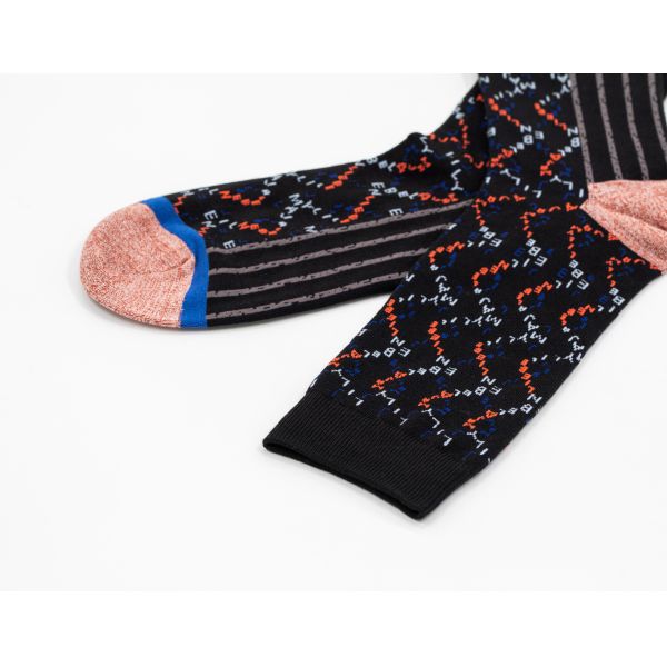 Elastane Biue And Red Mens Nylon Dress Socks With Fiber Cashmere Surface